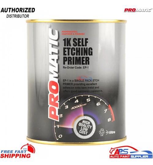 Promatic 1K Grey Self Etch Primer 1L - Quick Dry & Durable